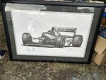 Hill At Donnington 1993 Framed Signed Print Damon Hill And Alan Stammers