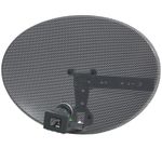 Zone 1 MK4 60cm Satellite Dish & 2 Way Twin Lnb For Sky + HD / Freesat