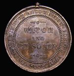 Temperence Medal India 1862 'Watch and Be Sober' GVF toned