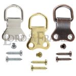 Nickel Brass Bronze Double D Rings Optional Screws Picture Framing Frame Hanging