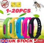 1-20X Anti Mosquito Insect & Bug Repellent Bracelet Bands Silicone Wristband
