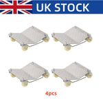DKIEI 4pcs Car Wheel Skates Dolly Van Positioning Garage Jack Machinery Mover UK