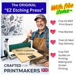Etching Printing Press with  👉FREE A3 PRINT BED, FELT AND PDF GUIDES 👈