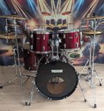 Olympic By Premier (1990's)  5 Piece Drum Kit  c/w Hardware & Cymbals. Restored