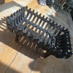 FIREPLACE FIRE GRATE BASKET CAST IRON OPEN FIRE PIT OUTDOORS LOGS COAL BURN WOOD