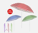 Beach Tilting Parasol Umbrella 1.8m Patio Garden Outdoor UV Protection Sun Shade