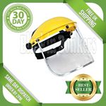 CLEAR FLIP UP FULL FACE SHIELD SAFETY SCREEN MASK EYE PROTECTOR SPARE VISORS