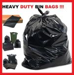 EXTRA STRONG HEAVY DUTY BLACK BIN LINERS RUBBISH BAGS WASTE REFUSE SACKS