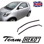 Wind Deflectors Fits Toyota IQ 2008-2015 3-Door 2-Pcs Set Tinted Heko