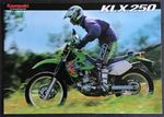 KAWASAKI KLX250 Motorcycle Sales Brochure c1995 #99949-1008 ALL-E IV-X