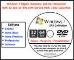 Windows 7 Repair, Recovery and Re-Installation Disc Collection - FREE P&P