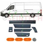Mercedes Sprinter Full Side Plastic Strip Kit LWB 2006 - 2018  LEFT N/S