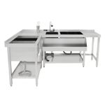 Cocktail Bar Station Ice Well & Modular Corner Unit Stainless