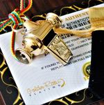 Acme 444 Samba Whistle Mardi Gras Rave Carnival Festival 24ct Gold Plated