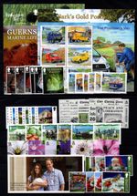 GUERNSEY 2013  COMPLETE YEAR SET  COMMEMORATIVES  7 SETS + 5 MINISHEETS  MNH