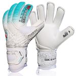 Professional Goalkeeper Gloves GK Saver Passion Beast Pro 3 Cyan Size 6 to 11