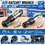 Professional Pneumatic Air Ratchet Wrench 14 38In Square 5inch Length 3 0 CFM