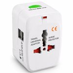 Universal Travel Adapter with USB – Worldwide Plug Adapter (150+ Countries)