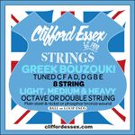 CLIFFORD ESSEX GREEK BOUZOUKI STRINGS. OCTAVE/DOUBLE STRUNG (8 STRINGS)