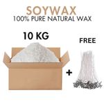 10kg Soy Wax Flakes 100% Pure Natural Soy Clean Burning Wax For Candle Making UK