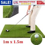 Tee Grass Golf Practice Mat Driving Range Mat Pitching Chipping 1m x 1.5m