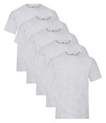 Fruit Of The Loom 61212 Men's Heavy Cotton Plain T-Shirts 5 pack