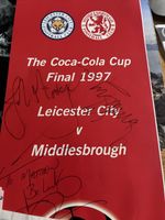 1997 League Cup Final Leicester v Middlesbrough Programme Signed & Tube ticket