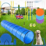 300cm Dog Agility Equipment Kit Pet Obstacle Training Course Pole Tunnel Set