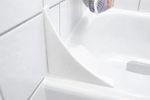2 PCS Bathtub Corner Splash Guard - Shower Sink - Bathroom Water Barrier - White