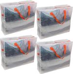 Storage Bags Pack of 4 with Zips And Handles For Moving Clothes Bedding Laundry