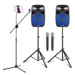 Home Karaoke System with Wireless Microphones and Tablet Stand - VPS102A