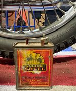 Shell Junior Vintage Metal Tin Can Petrol/Oil Automatic Lighters Cleaning Fluid