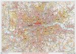 Greater London Authority Boroughs with Postcode Districts, (Within M25) Wall Map