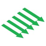 5x1.2" Arrow Sticker Directional Sign PVC Adhesive Floor Decal, Green 50Pcs