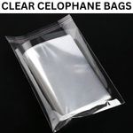 CLEAR CELLOPHANE BAGS SELF SEAL ADHESIVE CELLO GARMENT OPP PLASTIC PACKING BAGS