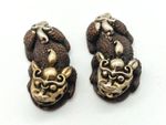 2x Japanese Mixed Metal Ojimes Beads