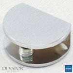 Di Vapor (R) 8mm to 10mm Shower Curved Stainless Steel Chrome Shelving Clamp