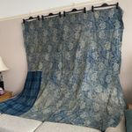 Huge Antique 19thC 1800s Japanese Fabric Panel Katazome Boro Indigo Stencil Dyed