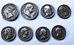 MEDALLIONS MEDALETS COMPLETE 1849 SET VICTORIA ALBERT AND 6 CHILDREN VERY RARE