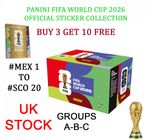 PANINI WORLD CUP 2026 STICKER COLLECTION - GROUP A - GROUP B - GROUP C