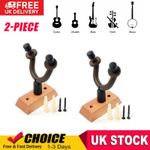 2 pack Guitar Hanger Wall Mount Stand Hook Wall Holder Rack Bracket Bass Ukulele