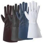  Long Cuff Gauntlets Leather Gloves Piper Drummer Band Leather Gloves Brand New