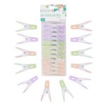 JVL Soft Touch Leaf Clothes Pegs, Peg Basket & Peg Bag – 24, 48, 72 & 96 Pack