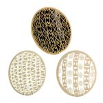 Set of 3 Large Round Wall Plates Hand Thrown Terracotta Earth Home Decor Tribal