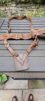 Sam Brown Officer,s Belt With Sword Sheath Early 20th Century