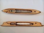 2x Vintage Weaving Loom Shuttles Wooden Textile Tools 1x Bancroft 1x Unmarked