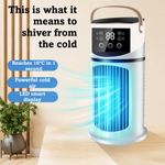 9-Speeds Portable Air Cooler Fan 640ML Tank Ice Cold Cooling Conditioner New UK