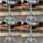 4x Static Caravan Very Small Axle Stand Mobile Home Siting Chassis 7.5" - 10.5"