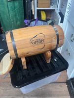 Vintage William Grant's Scotch Whisky Wooden Barrel Dispenser
