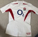 Unsigned england rugby Playing Shirt From 2004 v Australia - No 9 Andy Gomarsall